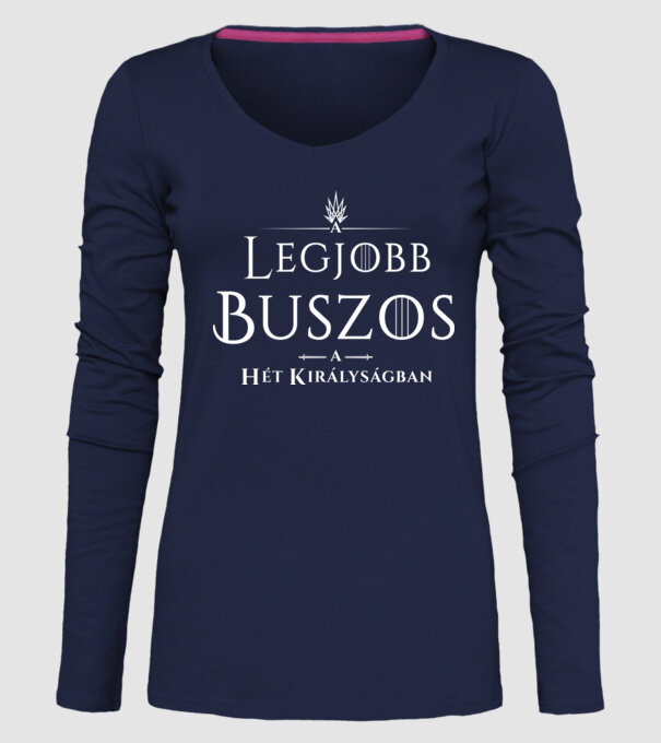 Got legjobb buszos minta sötétkék pólón