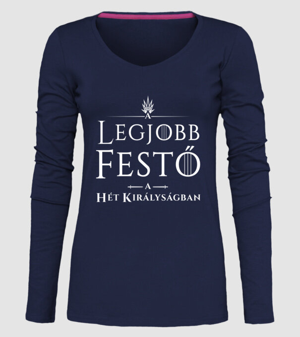 got-legjobb-festo minta sötétkék pólón