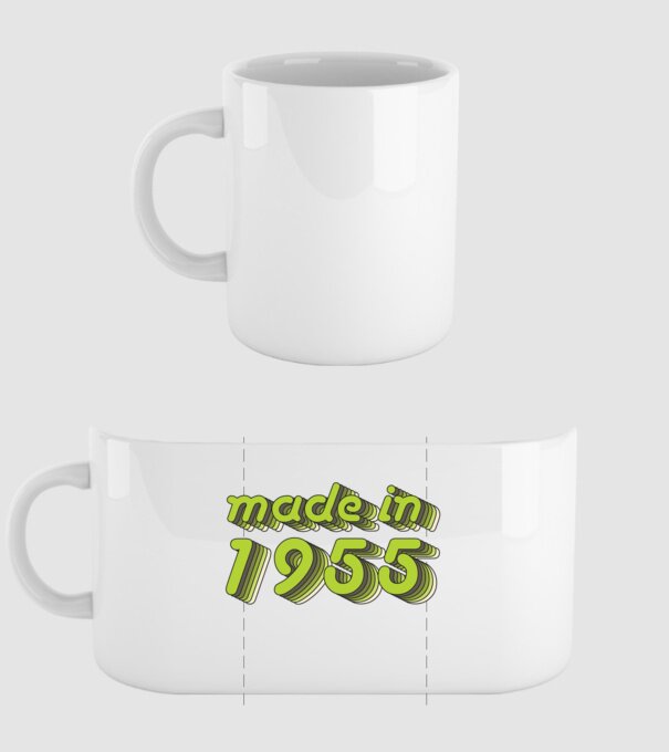 made-in-1955-green-grey minta fehér pólón