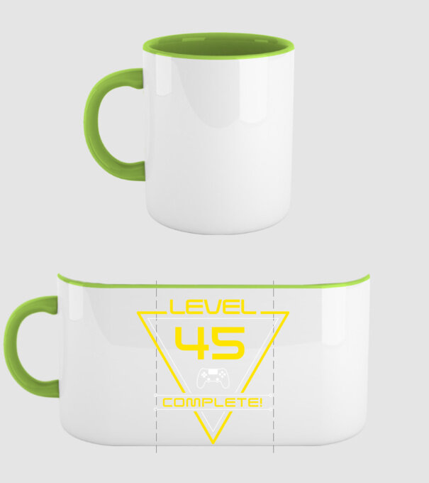 level-complete-45 minta zöld pólón