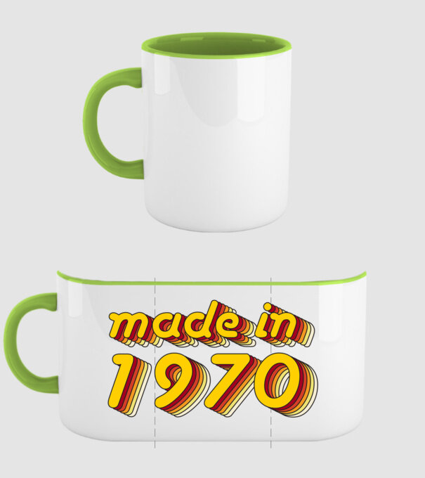 made-in-1970-yellow-red minta zöld pólón