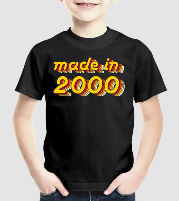 made-in-2000-yellow-red minta fekete pólón