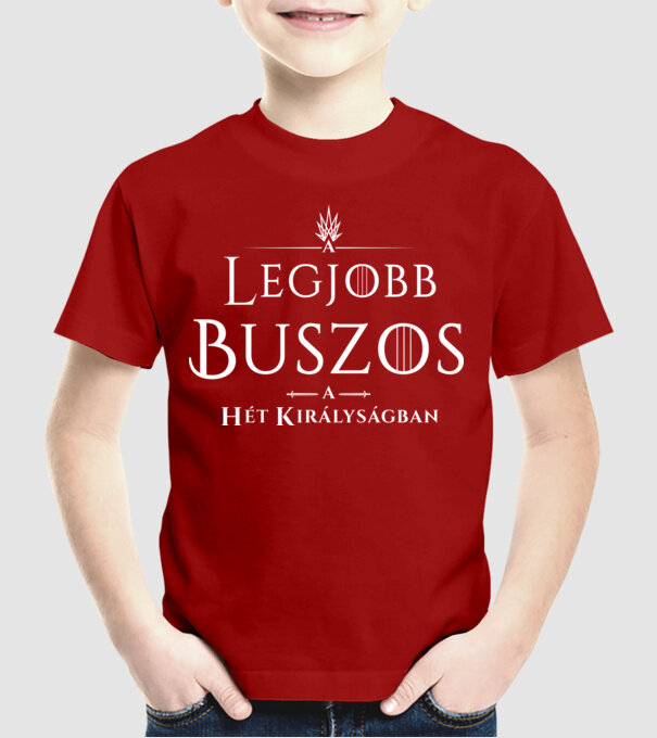 Got legjobb buszos minta piros pólón