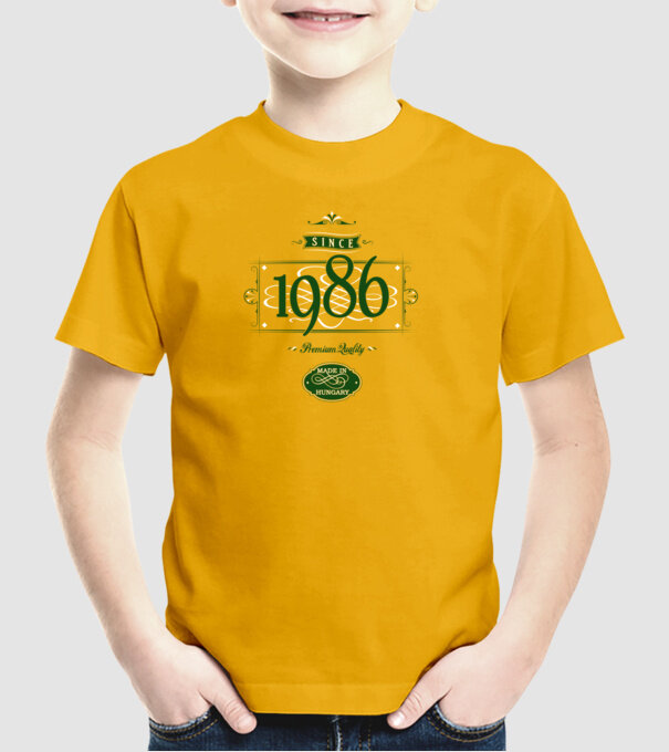 since-1986 minta sárga pólón