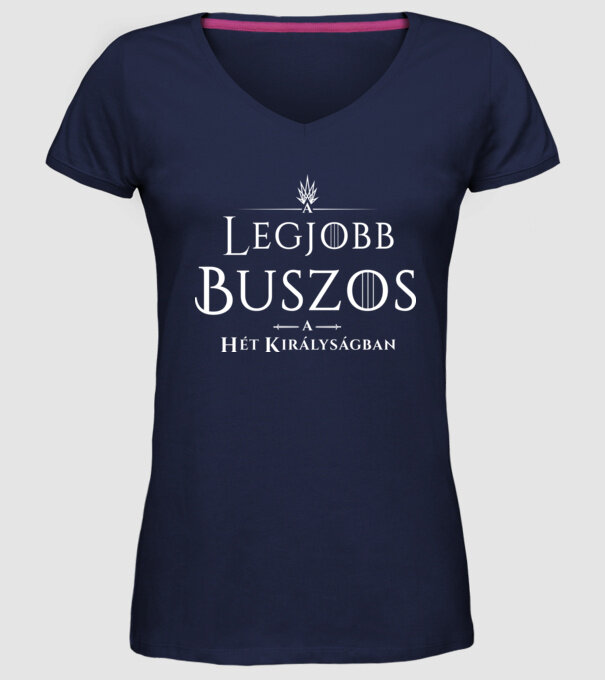 Got legjobb buszos minta sötétkék pólón