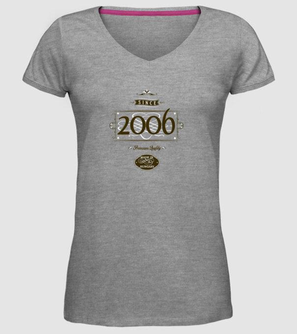 since-2006 minta szürke pólón