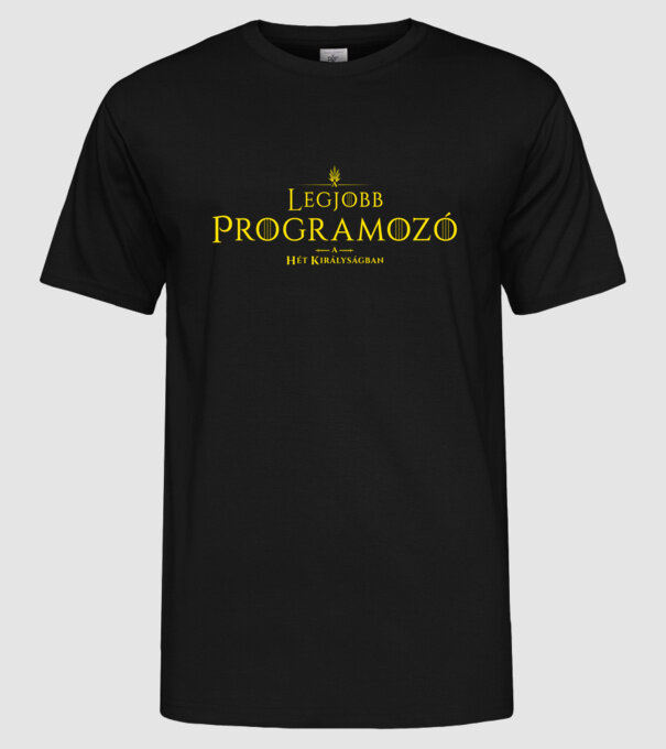 got-legjobb-programozo minta fekete pólón