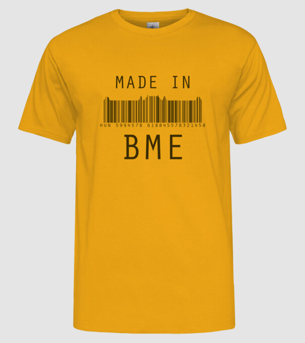 made-in-bme minta sárga pólón