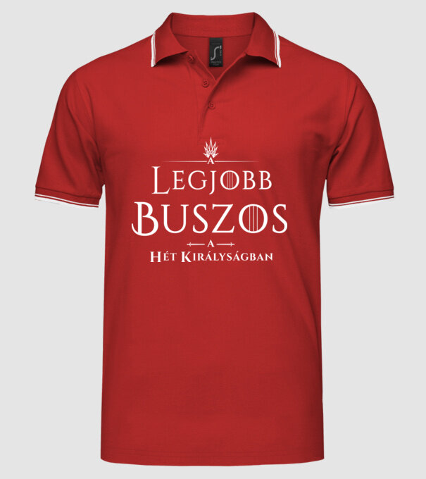 Got legjobb buszos minta piros pólón