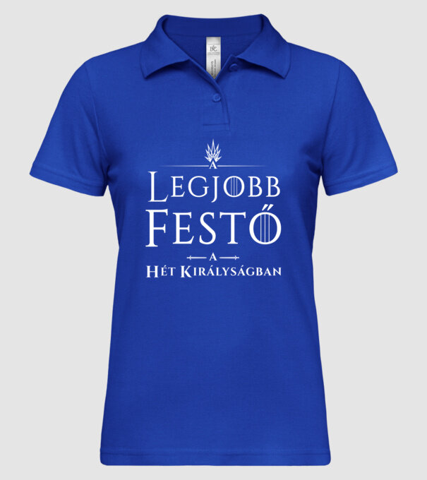got-legjobb-festo minta királykék pólón