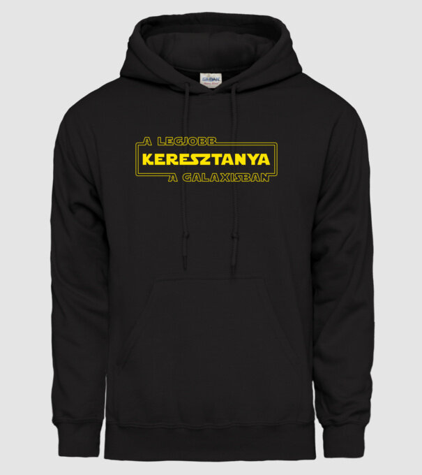 star-wars-legjobb-keresztanya minta fekete pólón