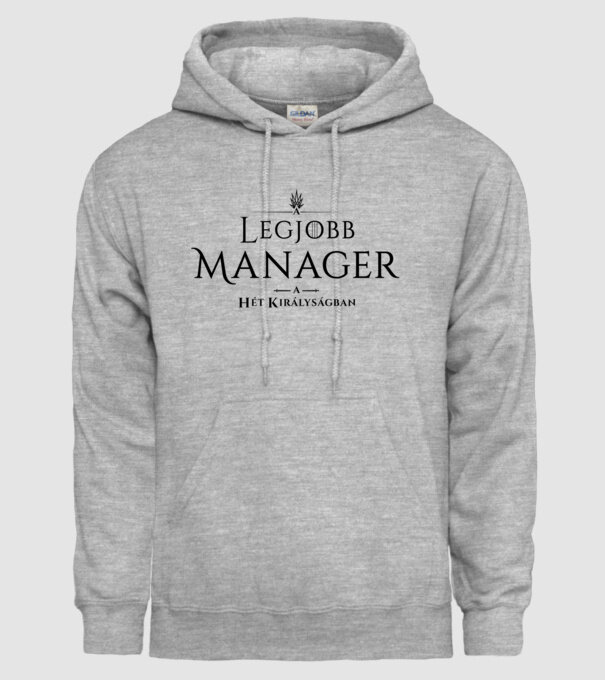 got-legjobb-manager minta szürke pólón