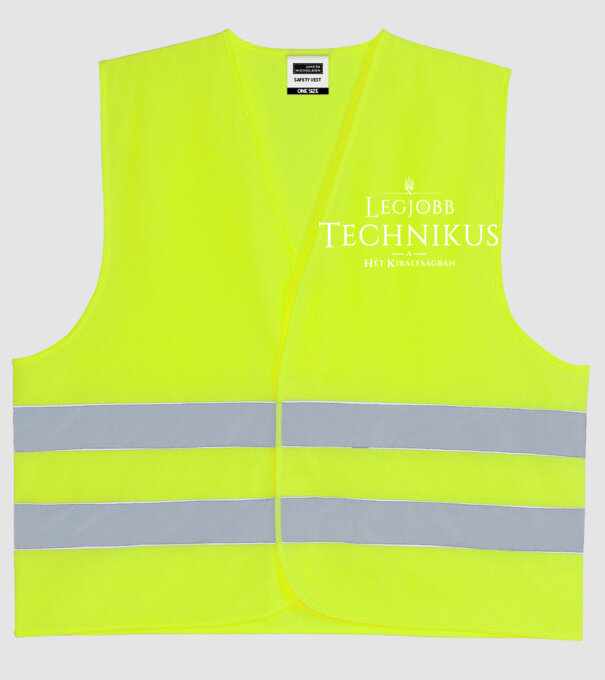 Got legjobb technikus minta neonsárga pólón