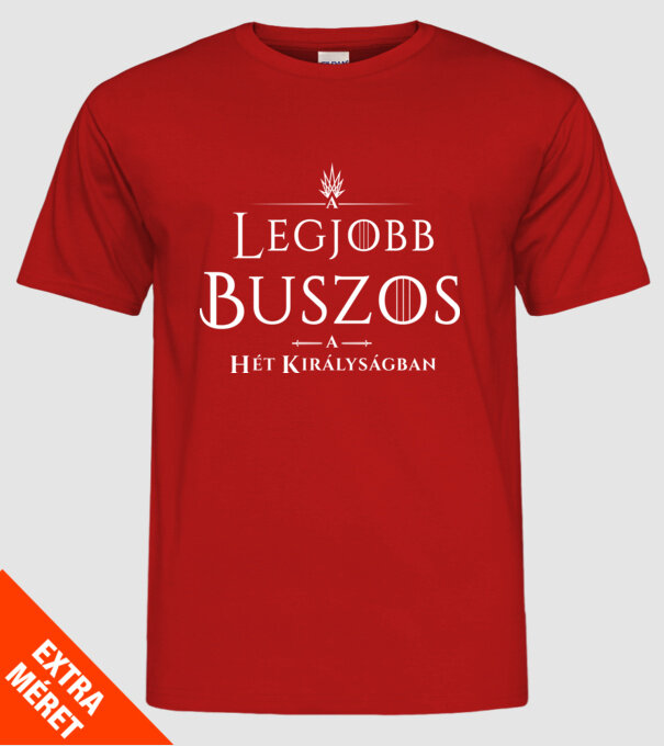 Got legjobb buszos minta piros pólón