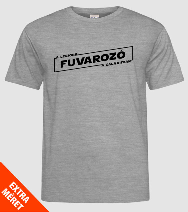 Star Wars legjobb fuvarozo solo minta szürke pólón