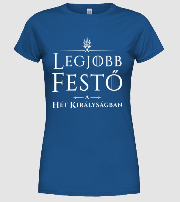 got-legjobb-festo minta királykék pólón