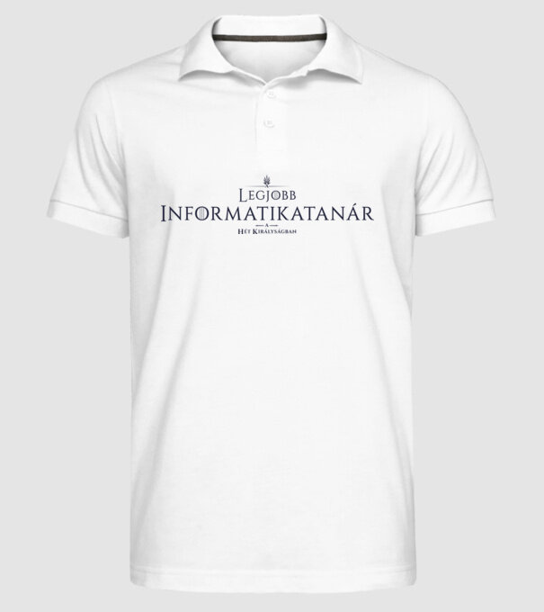 Got legjobb informatikatanar minta fehér pólón
