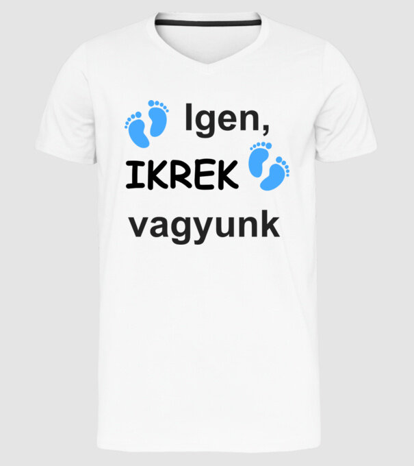 Igen, ikrek vagyunk minta fehér pólón