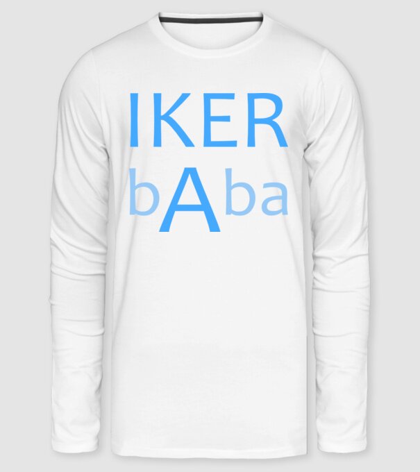 IKER bAba, páros minta minta fehér pólón