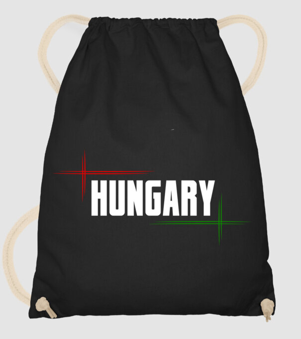 Hungary minta fekete pólón