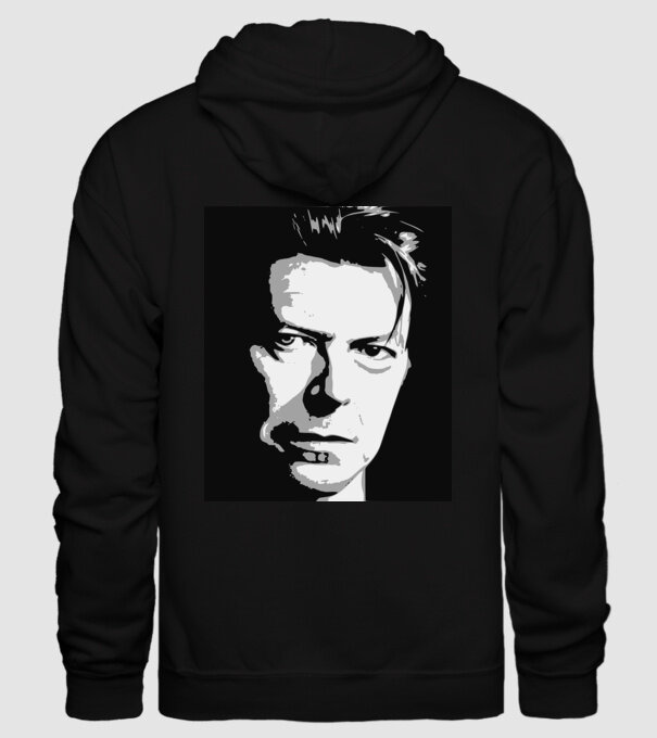 David Bowie minta fekete pólón