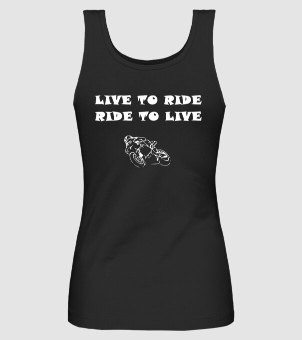 Live to ride - ride to live minta fekete pólón