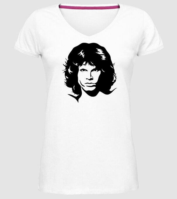 Jim  Morrison pólóra minta fehér pólón