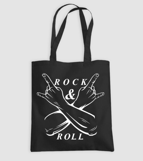 Rock&Roll feliratú pólóminta sötét háttérre. minta fekete pólón