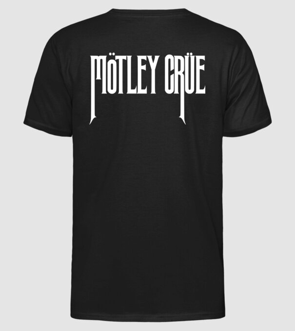 Mötley Crüe minta minta fekete pólón