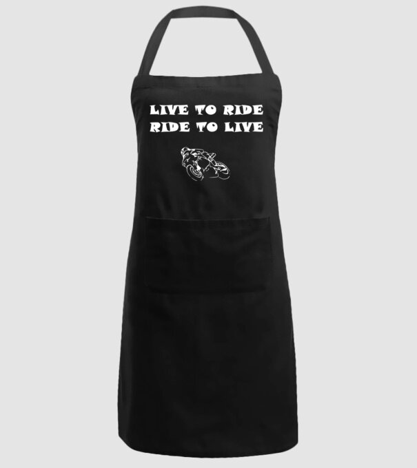 Live to ride - ride to live minta fekete pólón