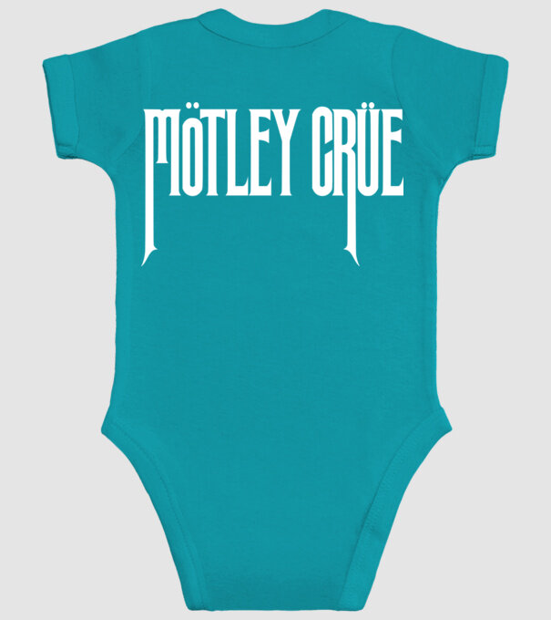Mötley Crüe minta  minta türkiz pólón