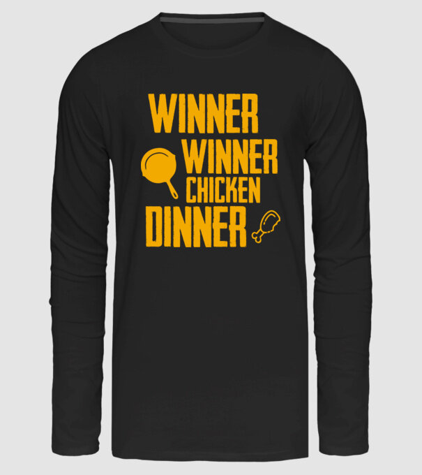 PUBG - Winner Winner Chicken Dinner 6 minta fekete pólón