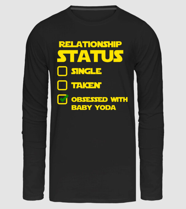 Relationship status - Baby Yoda minta fekete pólón
