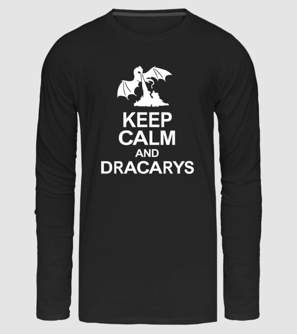 Trónok Harca - Keep Calm and Dracarys 2 minta fekete pólón