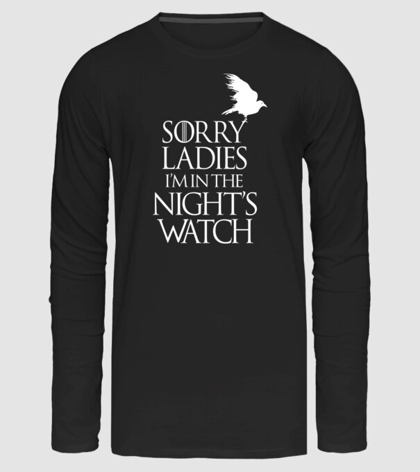Trónok Harca - Sorry Ladies I'm in the Night's Watch Crow 2 minta fekete pólón