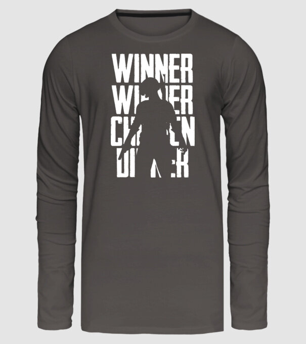 PUBG - Winner Winner Chicken Dinner 3 minta sötétszürke pólón