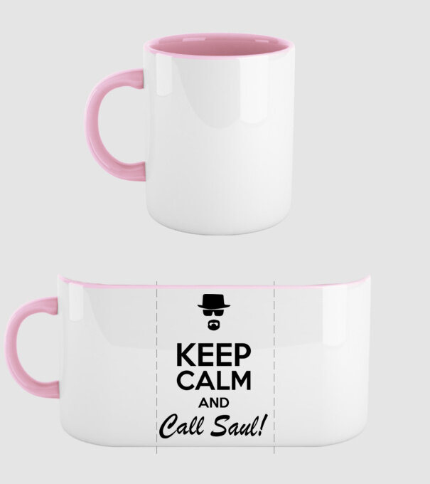 Breaking Bad - Keep Calm and Call Saul minta világos rózsaszín pólón