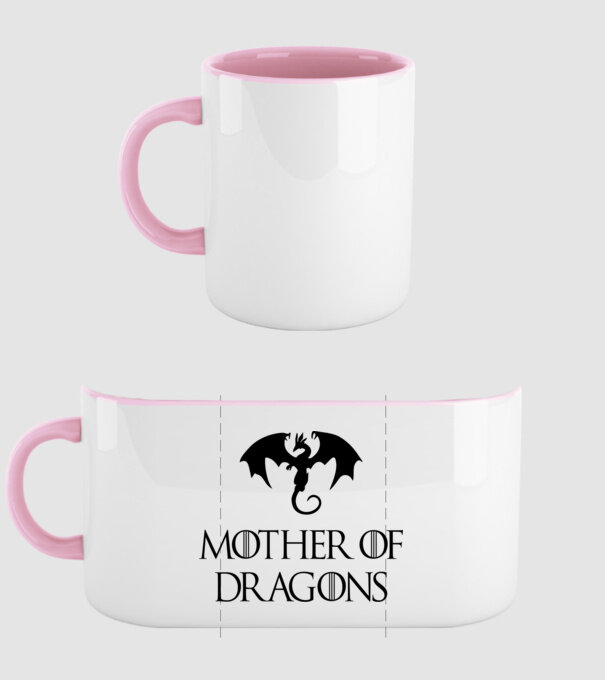 Trónok Harca - Mother of Dragons 4 minta világos rózsaszín pólón