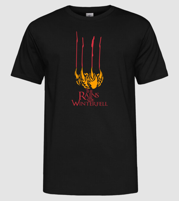 Trónok Harca - The Rains of Winterfell minta fekete pólón