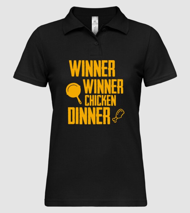 PUBG - Winner Winner Chicken Dinner 6 minta fekete pólón
