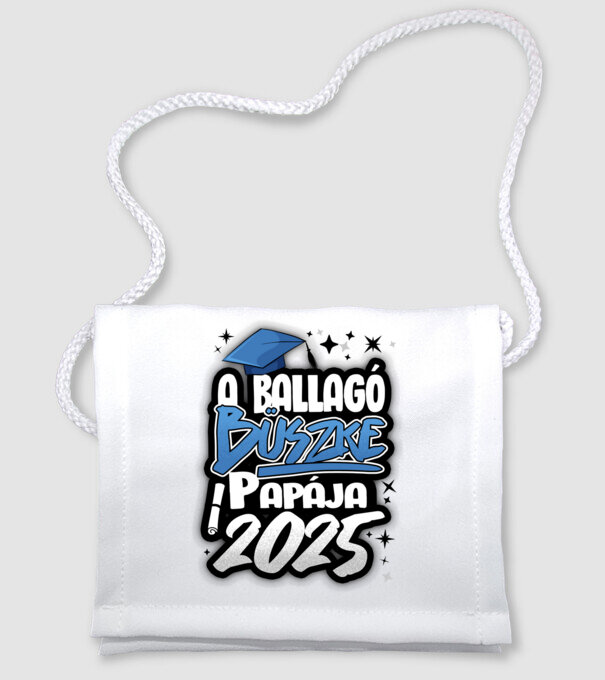 Ballagó büszke papája minta fehér pólón
