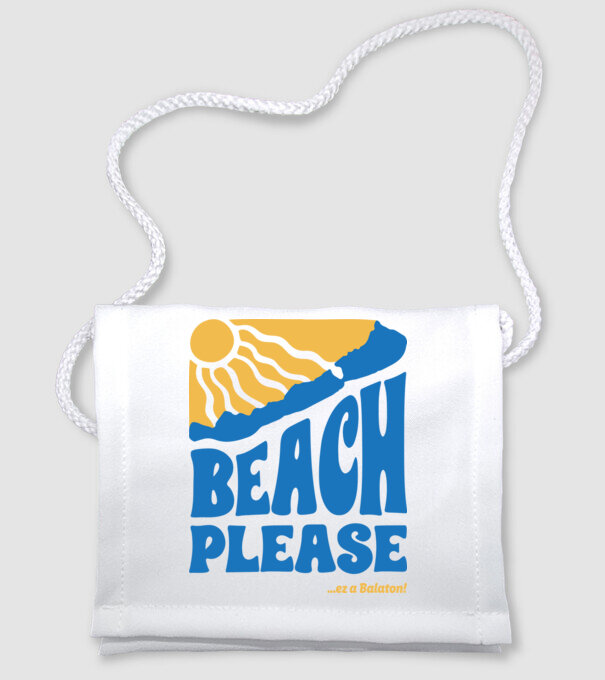 Beach Please, ez a Balaton! minta fehér pólón