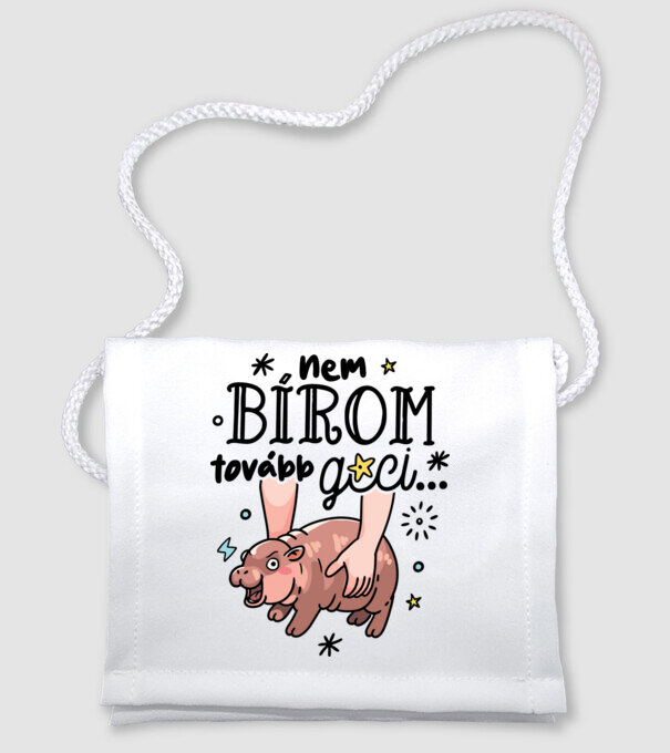 Nem bírom tovább gci Moo-Deng minta fehér pólón