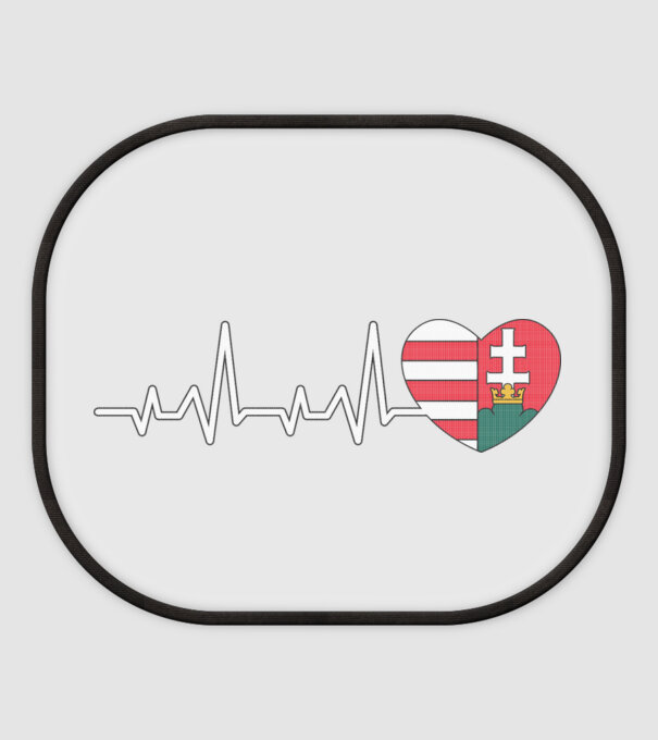 Címer heartbeat minta fehér pólón