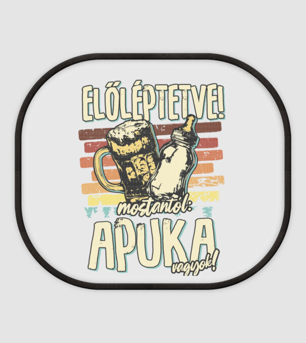 Előléptetés APUKA minta fehér pólón