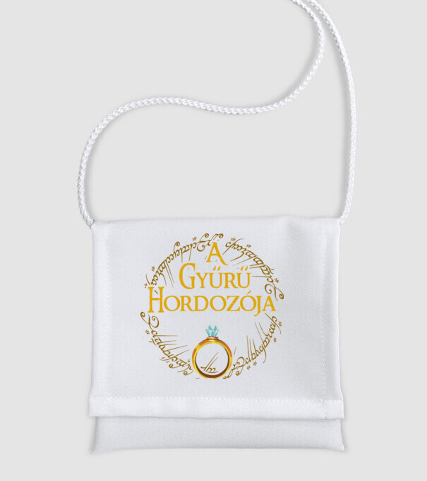 A gyűrű hordozója minta fehér pólón