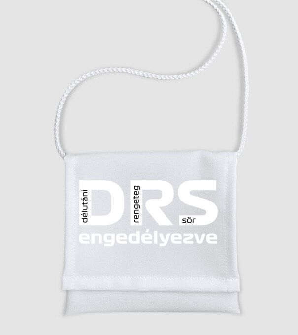 DRS engedélyezve - sör minta fehér pólón