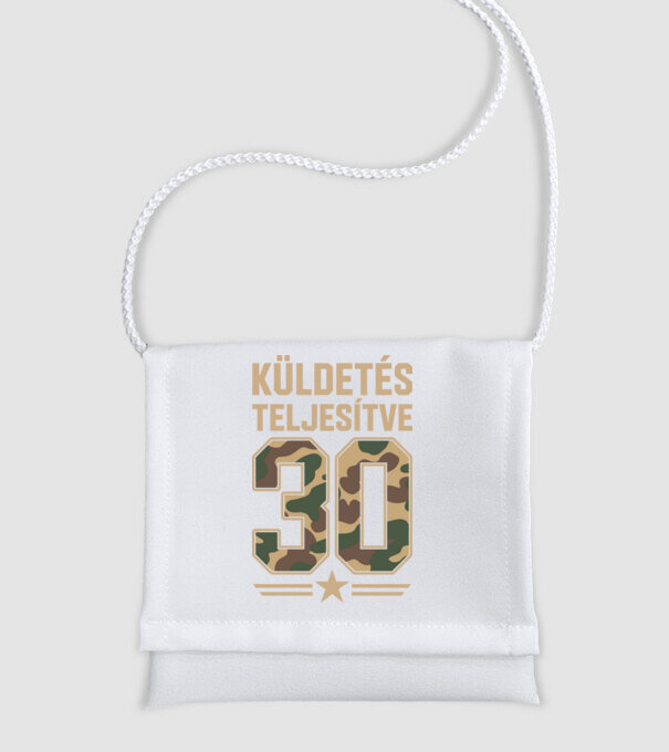 Küldetés teljesítve 30 minta fehér pólón