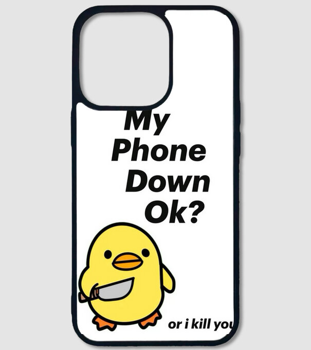 Put my phone down chicken minta fehér pólón