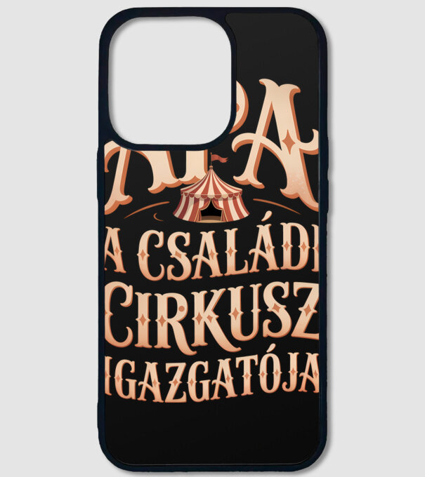 Apa a családi cirkusz igazgatója minta fekete pólón